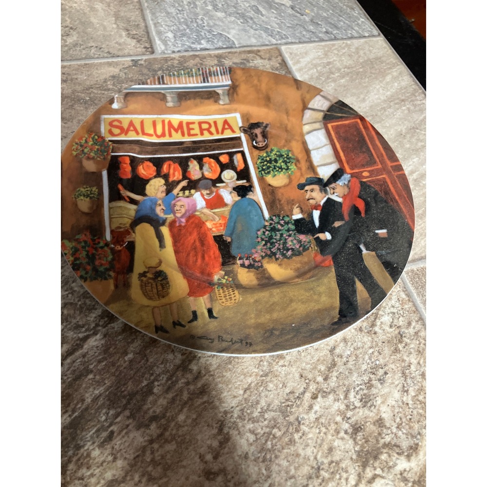 Eschenbach Guy Buffet Salumeria Porcelain Decorative Plate Germany 1997 10.5in